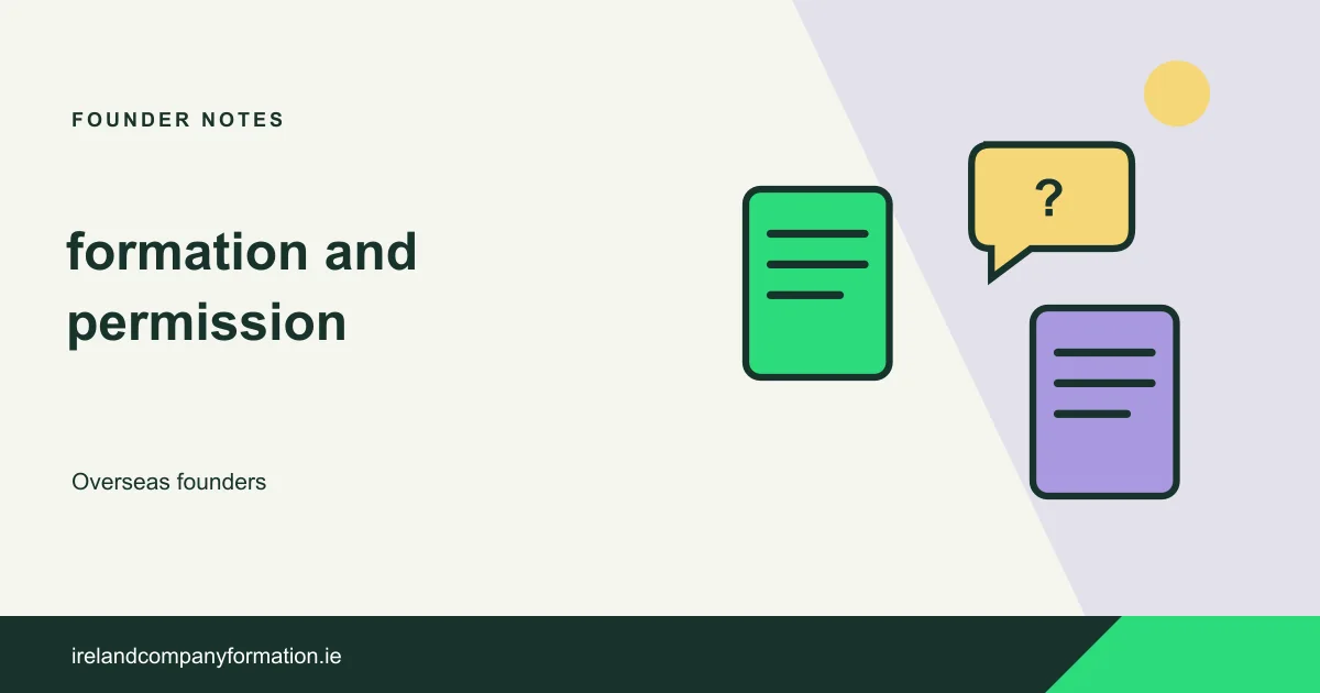 Separate company and permission documents with a question