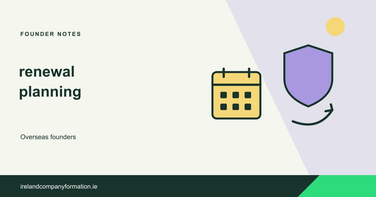 A service calendar, bond shield and renewal loop